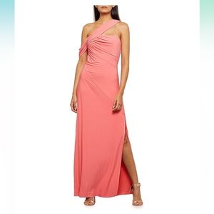 BCBGMAXAZRIA Womens "Gathered One Shoulder Evening Dress